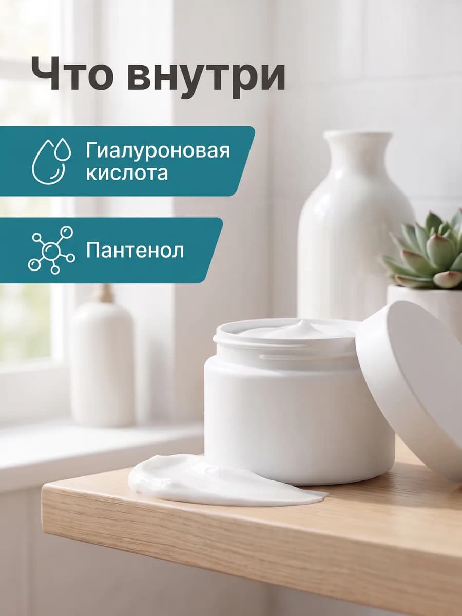 Второй слайд карточки крема в стиле обложки, сделанный по промту №2