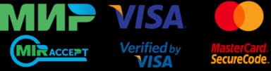 Принимаем к оплате: Visa, Mastercard, МИР